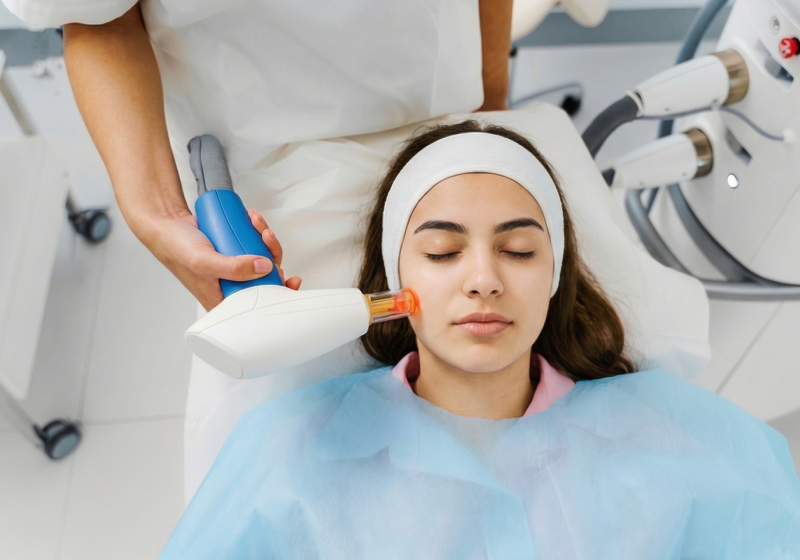 Удаление сосудистых звездочек, сеточек на лице